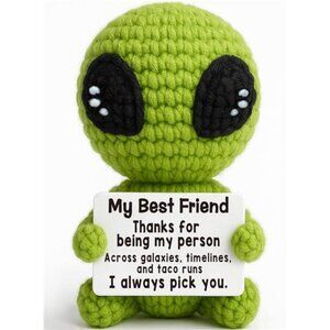 Valentines Day Cute Crochet Alien Plush